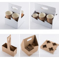 Multi-Specification Kraft Paper Holder/Disposable Coffee Paper Tray for Take-out